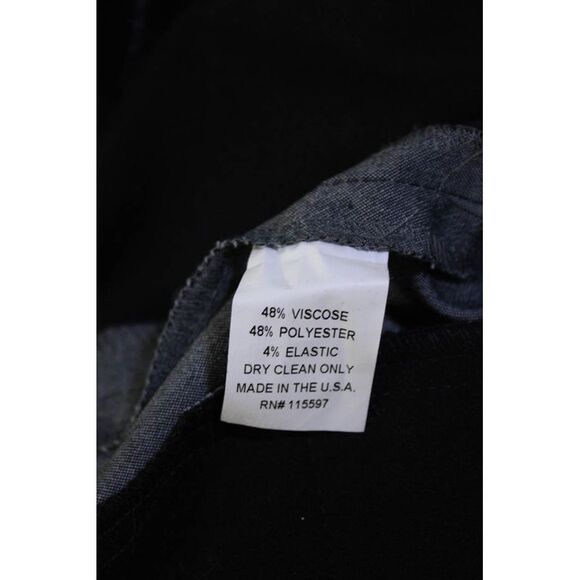 Remy Hall Womens Striped Hook & Eye Belted High Rise Pleated Pants Gray Size 4 - Picture 4 of 5